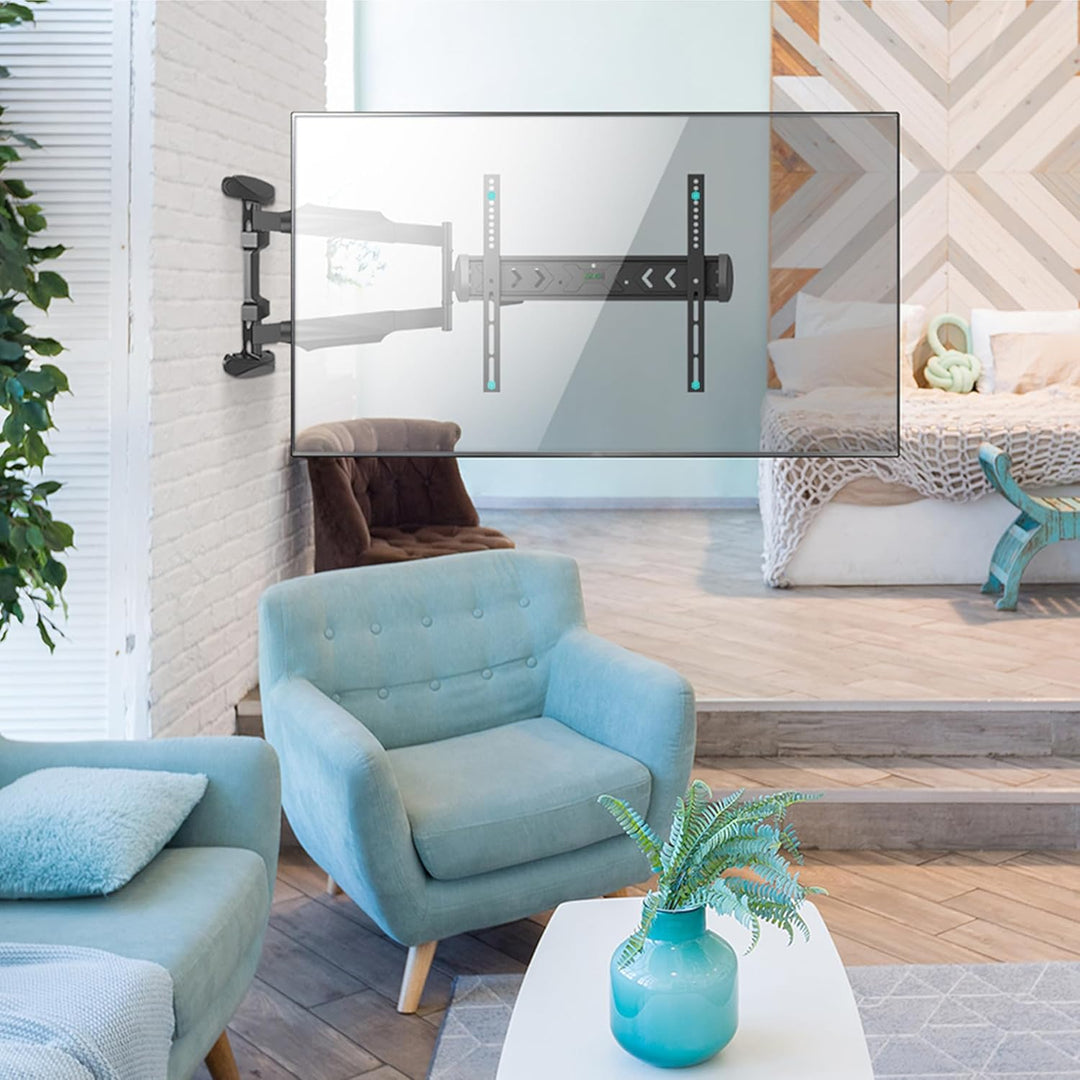 ONKRON TV Wandhalterung Langer Arm für 40-75 Zoll TVs bis zu 35 kg, Universal TV Wandhalterung schwe