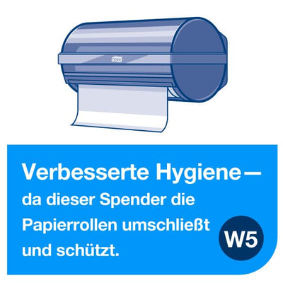 Tork Kleinrollenspender für W5 Wischtücher, (B x H x T) 296 x 171 x 171 mm