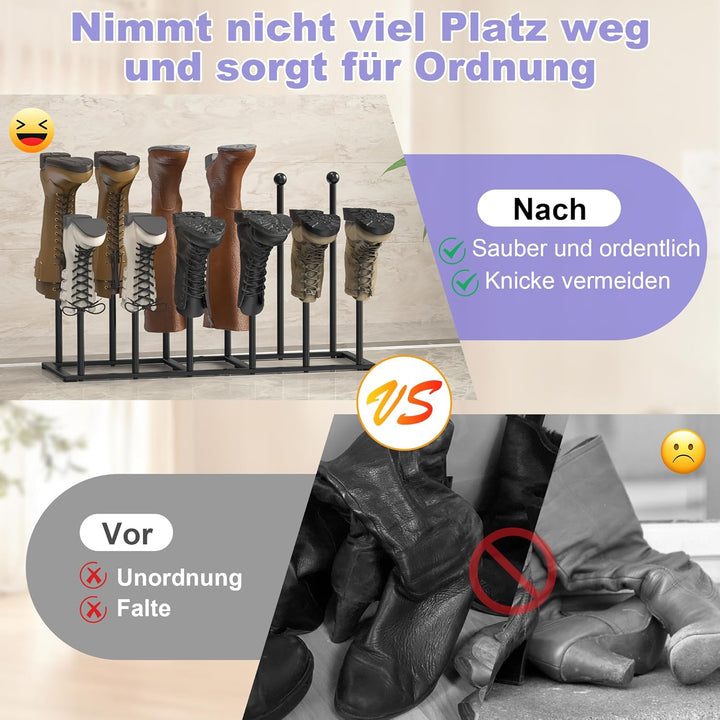 Stehend Metall Schuhregal für 6 Paar Schuhablage für Schlafsaal Schuh Gestell Rahmen Freistehende Sc