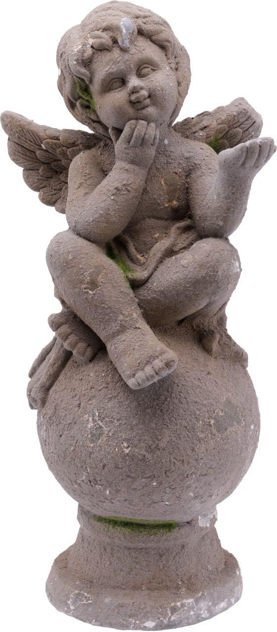 Trend Line Dekofigur Engel aus Magnesia 20 x 18 x 45 cm Gartenfiguren