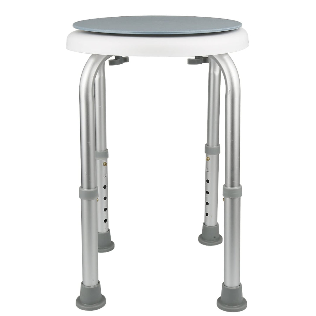 Duschhocker Duschstuhl Höhenverstellbar 360° Drehbarer Badehocker Duschhilfe aus Alu für Alter, Schw