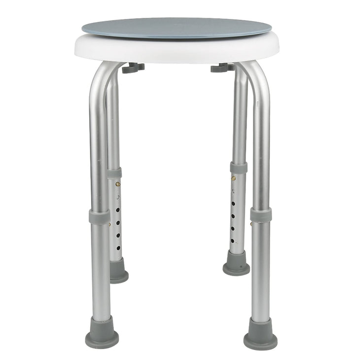 Duschhocker Duschstuhl Höhenverstellbar 360° Drehbarer Badehocker Duschhilfe aus Alu für Alter, Schw