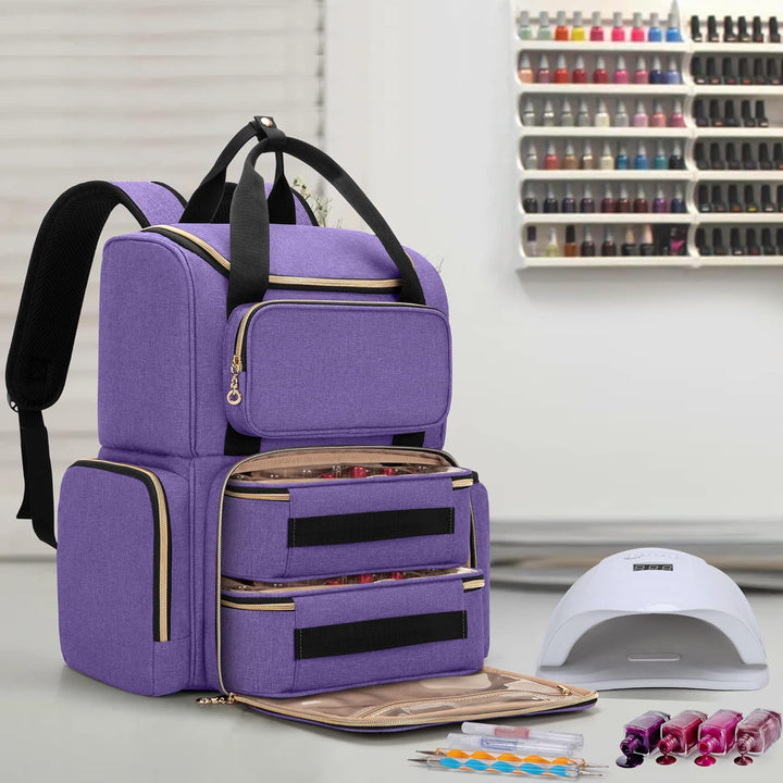 Luxja Nagellack Organizer Tasche für 70 Flaschen Nagellack, Nagellack Aufbewahrung Tasche für Nagelt