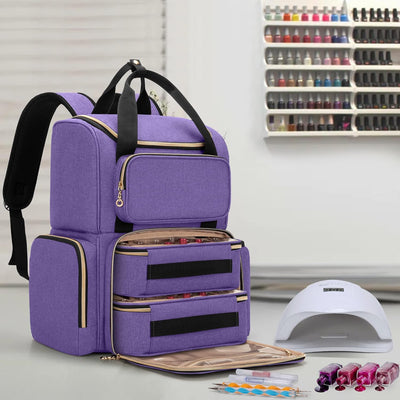 Luxja Nagellack Organizer Tasche für 70 Flaschen Nagellack, Nagellack Aufbewahrung Tasche für Nagelt