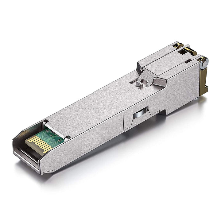 [2 Stück] 10/100/1000Base-T SFP RJ45 Modul, Auto-Negotiation Kupfer Mini-Gbic Transceiver Kompatibel