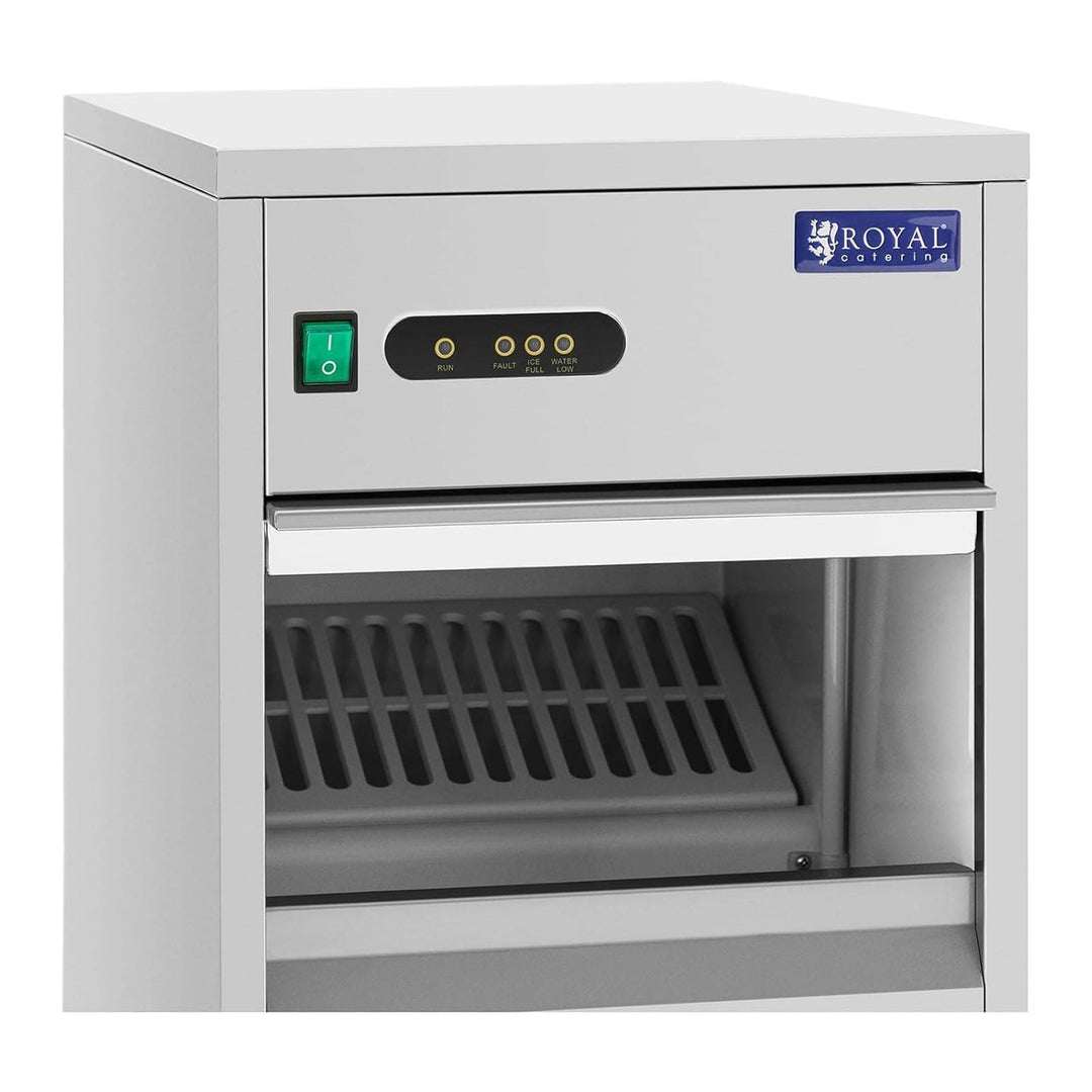 Royal Catering RCIC-20BI Eiswürfelmaschine 20 kg/24 h 165 W Edelstahl Ice Maker Eiswürfelmaschine Ga