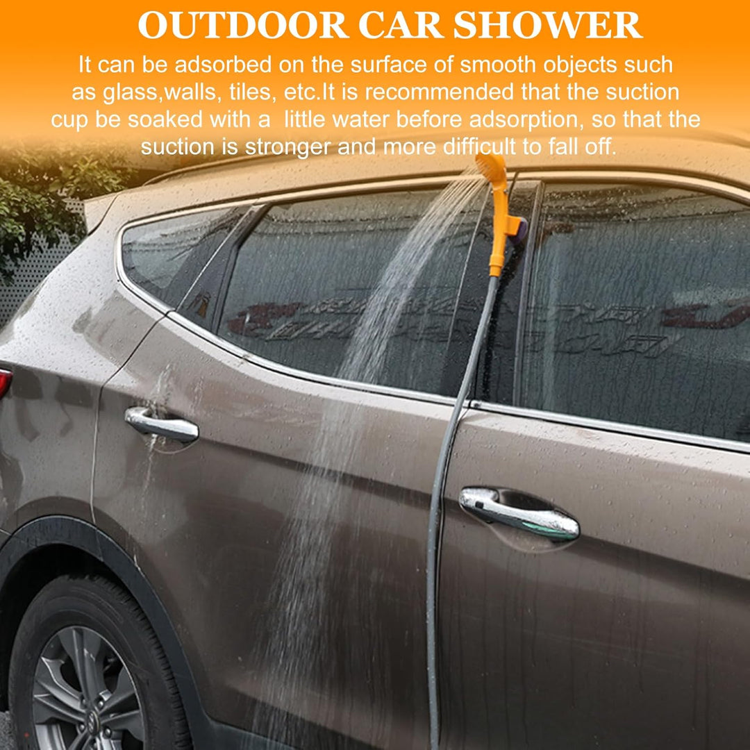 PORFOYO Campingdusche 12V, Tragbare Campingdusche Mit Pumpe, Camping Dusche Mobile Duschen Set Mit D