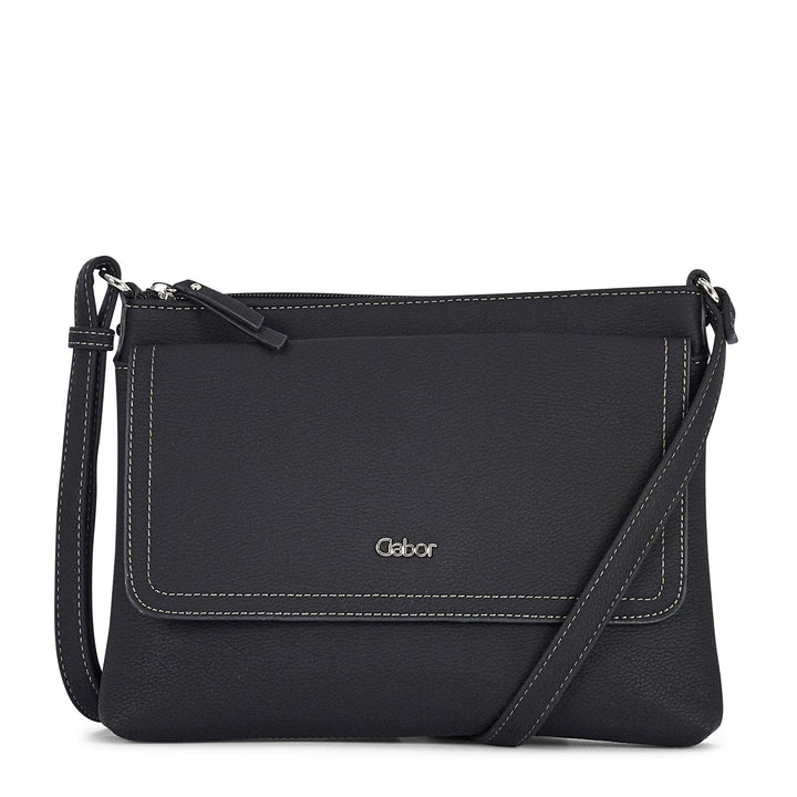 Gabor bags Dina Damen Umhängetasche Crossbody Bag 25,5 x 4 x 18,5 Schwarz, 25,5 x 4 x 18,5 Schwarz