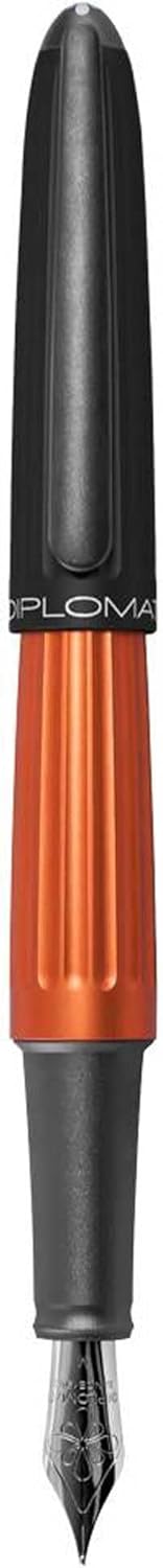 DIPLOMAT Füllfederhalter Aero Orange Schwarz - F/mit Geschenkbox/Füllhalter, 1 Stück (1er Pack)