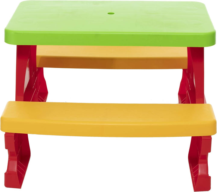 Kinder Sitzgruppe Picknick Sitzgarnitur Outdoor Bank Tisch Kombi rot, Rot