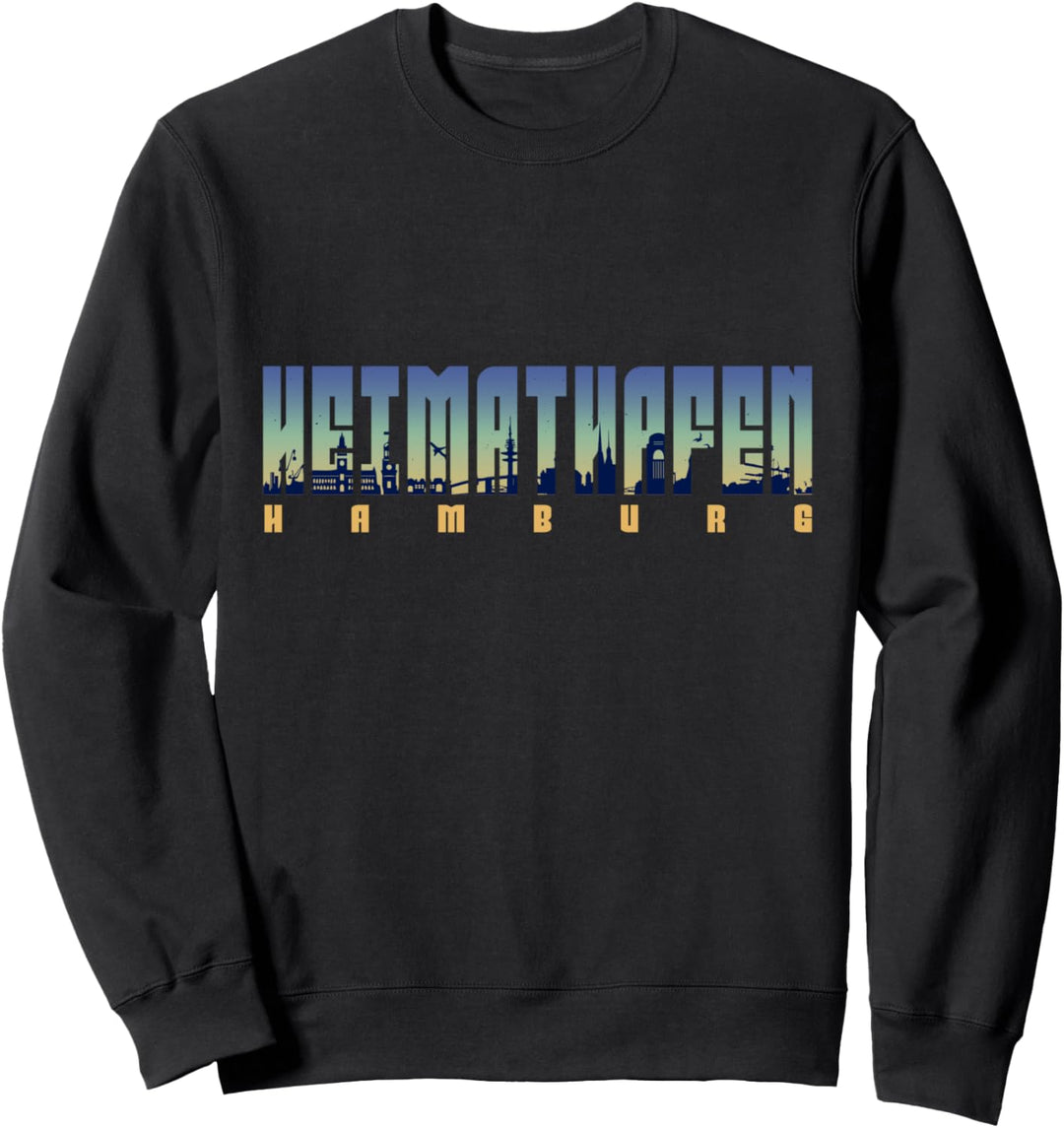 Hamburg Heimathafen Hafen Skyline Souvenir Sweatshirt