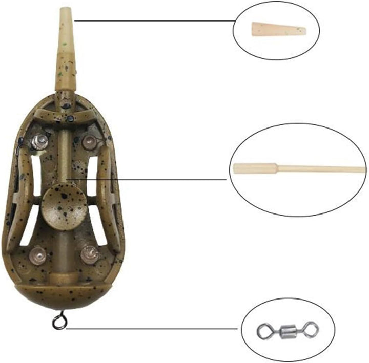 Method Feeders Für Karpfenangeln - Method Feeder Rig Set,Rostfreies Fischfangzubehör Set Für Teich F