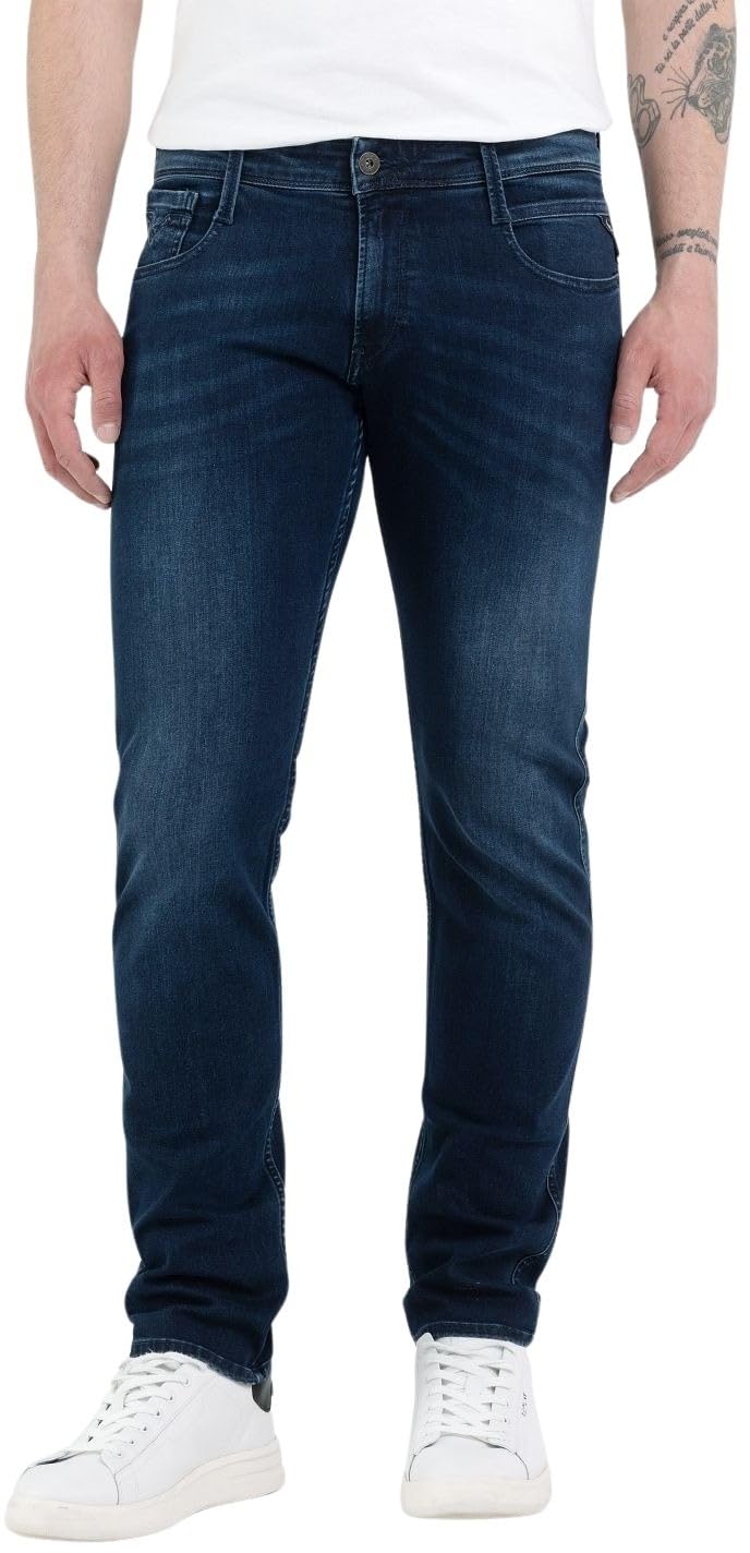 Replay Herren Jeans 28W / 30L Dark Blue 007, 28W / 30L Dark Blue 007