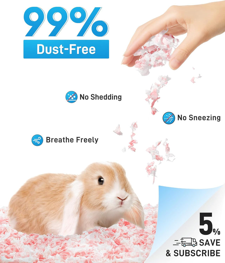 BUCATSTATE Hamster Streu 101L, Papier Einstreu für Kleintiere, Besonders Saugfähige & 99,9% Staubfre