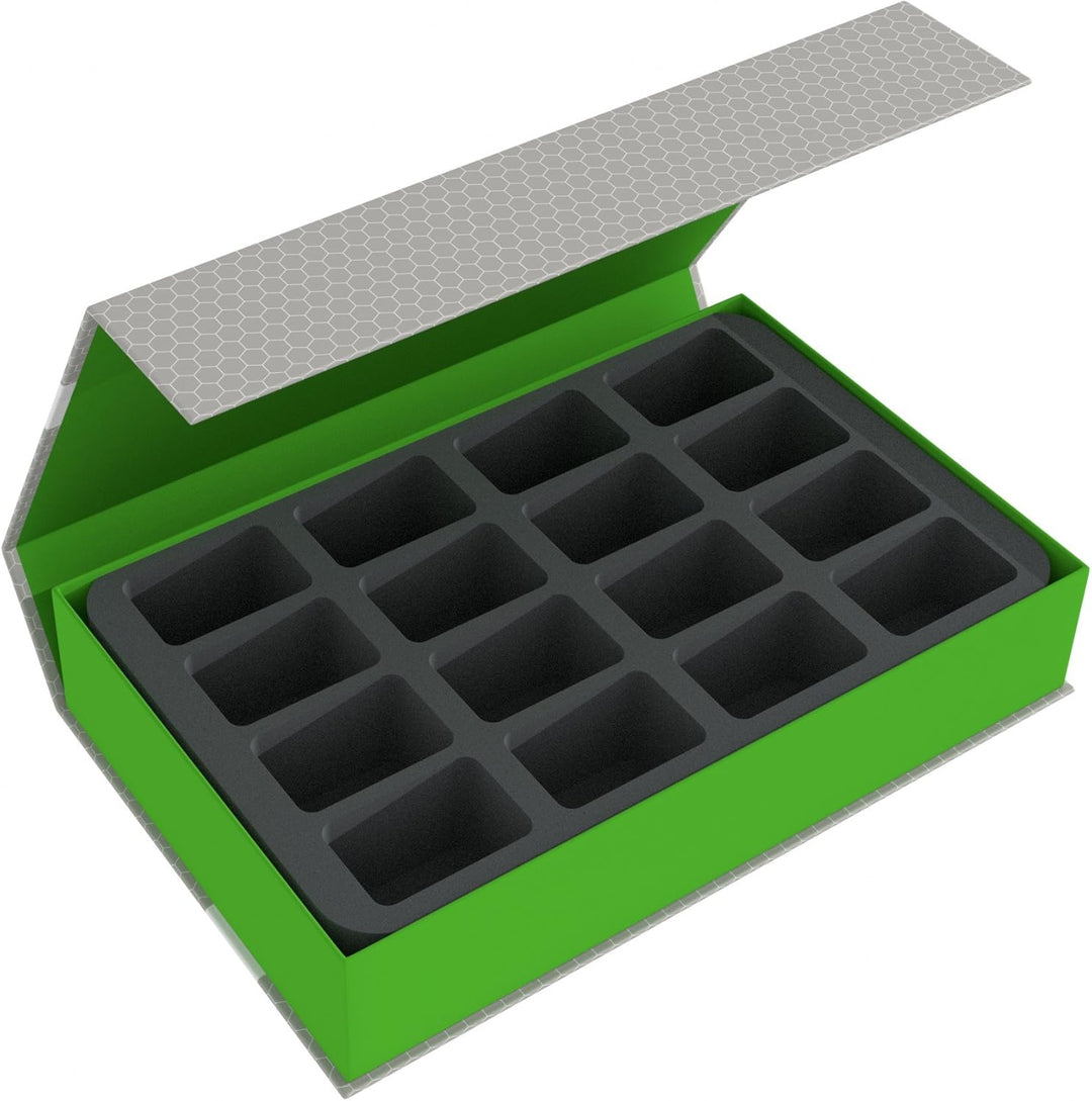 Feldherr Magnetbox grün kompatibel mit 16 Blood Bowl Miniaturen - 2016 Version