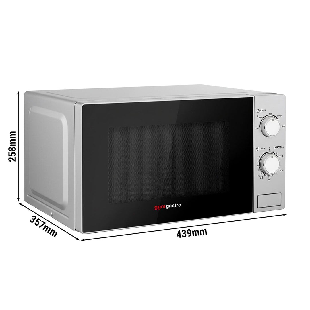 GGM Gastro | MWM2070 | Mikrowelle - 20 Liter - 700 Watt - Manuell