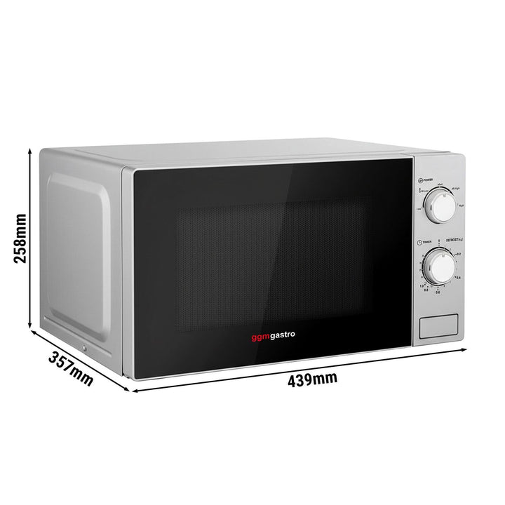 GGM Gastro | MWM2070 | Mikrowelle - 20 Liter - 700 Watt - Manuell