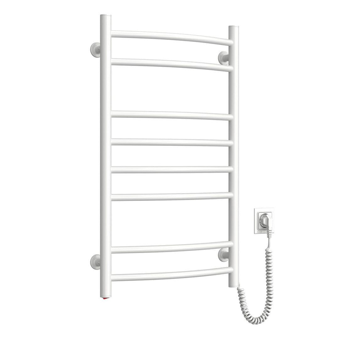 NAVIN Elektrischer Handtuchtrockner Camellia mit Druckknopf – Weiss (Weiss - Rechtes, 480х800) Weiss
