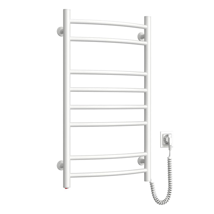 NAVIN Elektrischer Handtuchtrockner Camellia mit Druckknopf – Weiss (Weiss - Rechtes, 480х800) Weiss