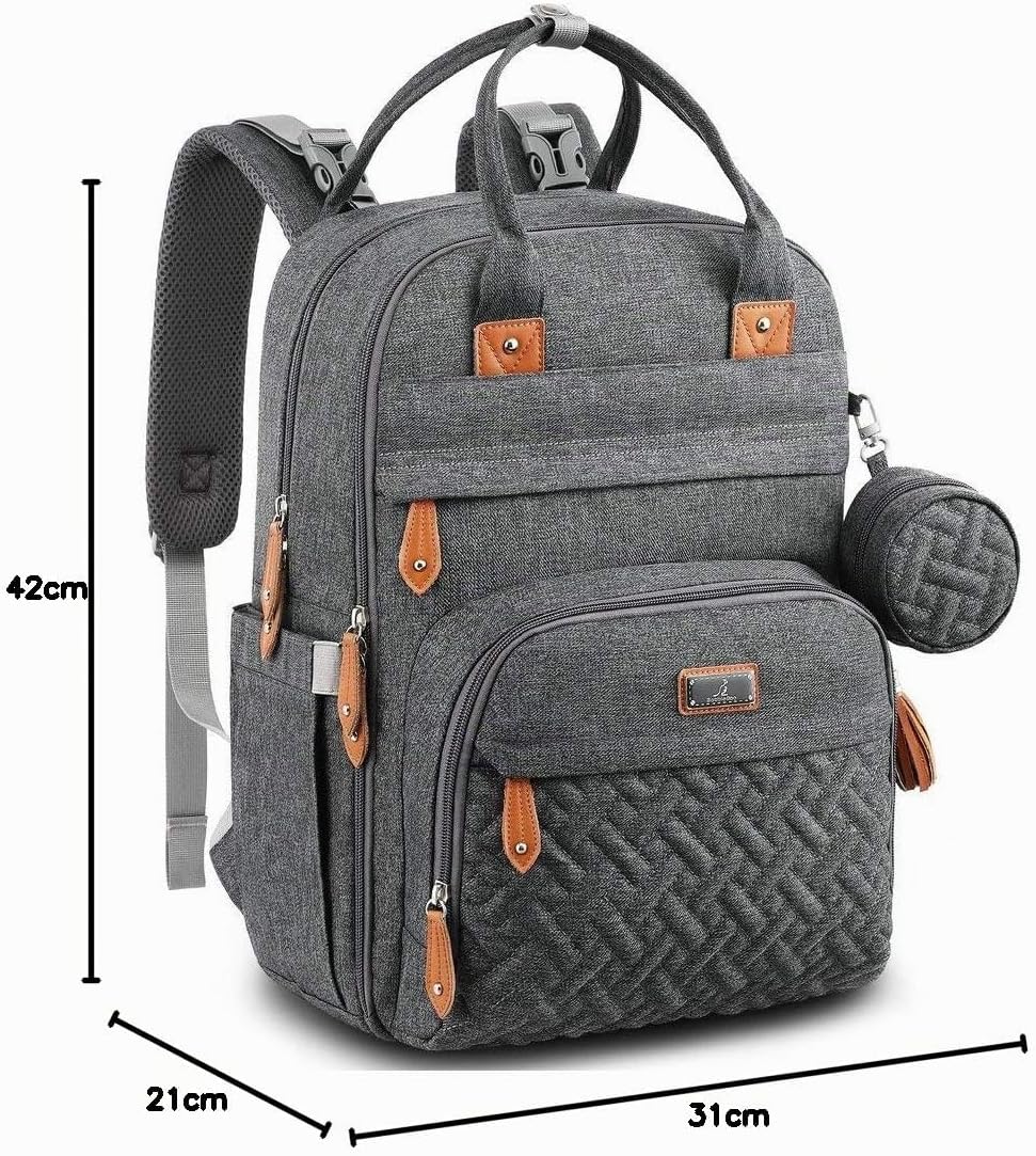 BabbleRoo Baby Wickeltasche/Rucksack, Wickelrucksack lässige Wickeltaschen, Multifunktional Grosse K