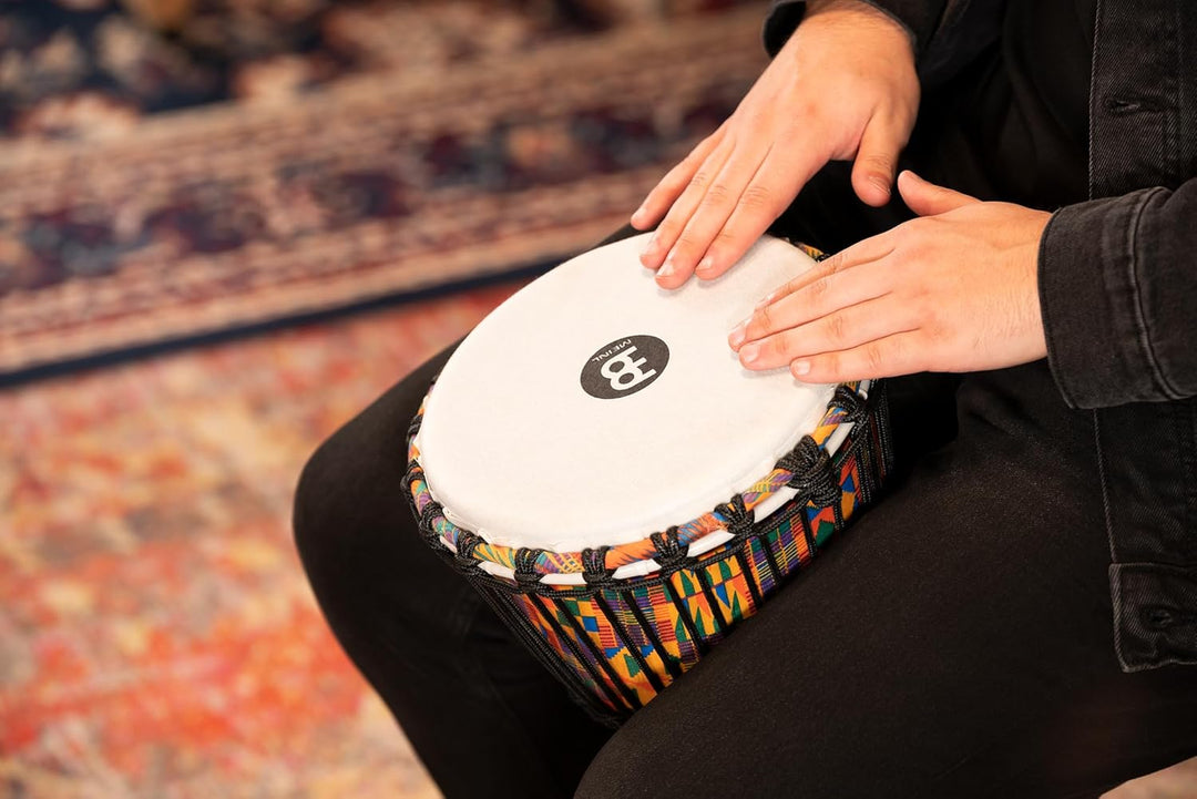 Meinl Percussion 20cm Rope Tuned Travel Series Djembe Trommel - mit Ziegenfell - Musikinstrument für
