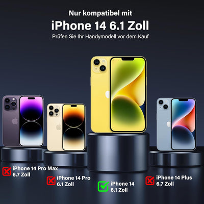 UniqueMe für iPhone 14 Hülle, 5-in-1-Set Handyhülle für iPhone 14 Case Rundumschutz Schutzhülle Cove