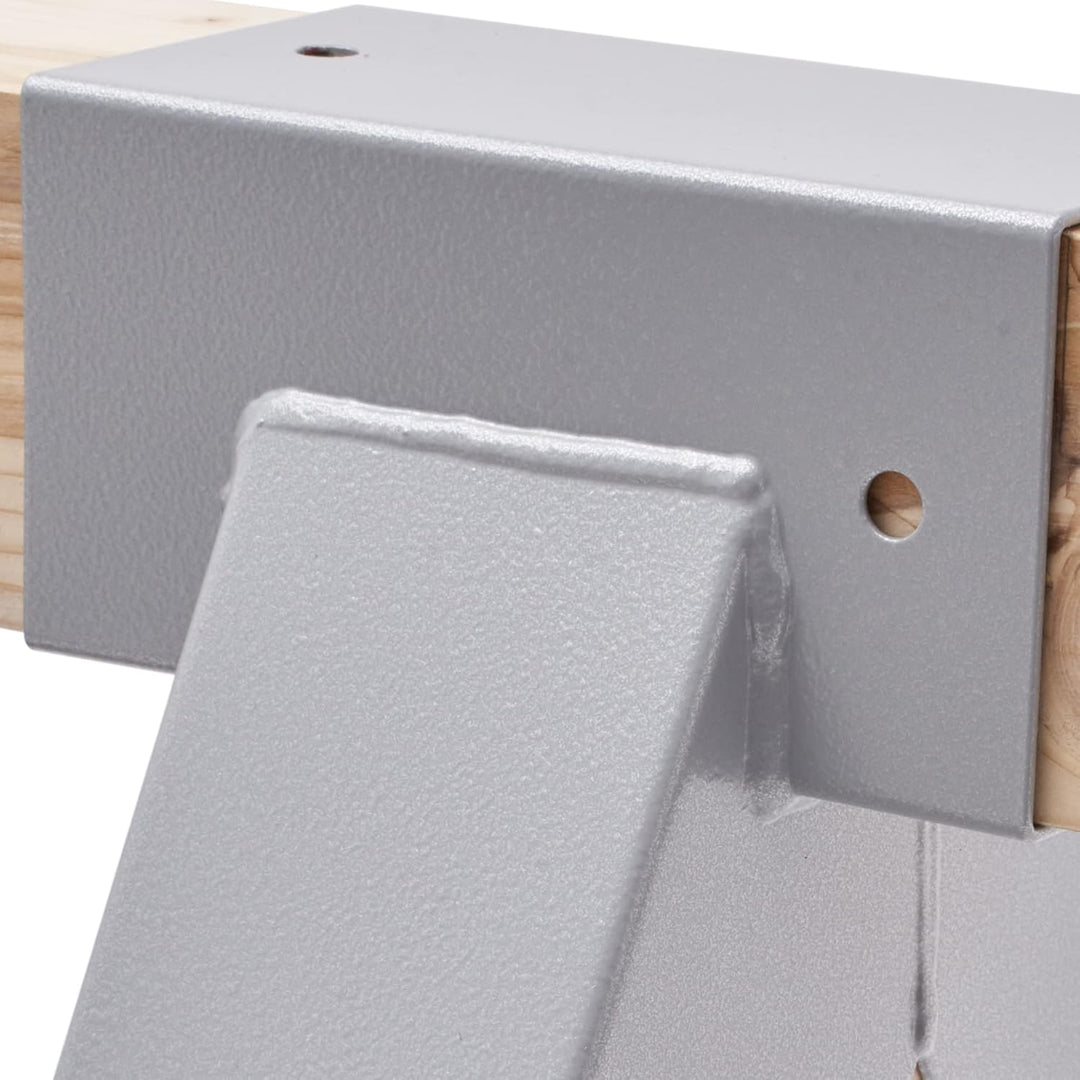 TRIBECCO® Vierkant Schaukelverbinder 90/90mm 90° (90° Grau) aus pulverbeschichtetem Stahlblech für G
