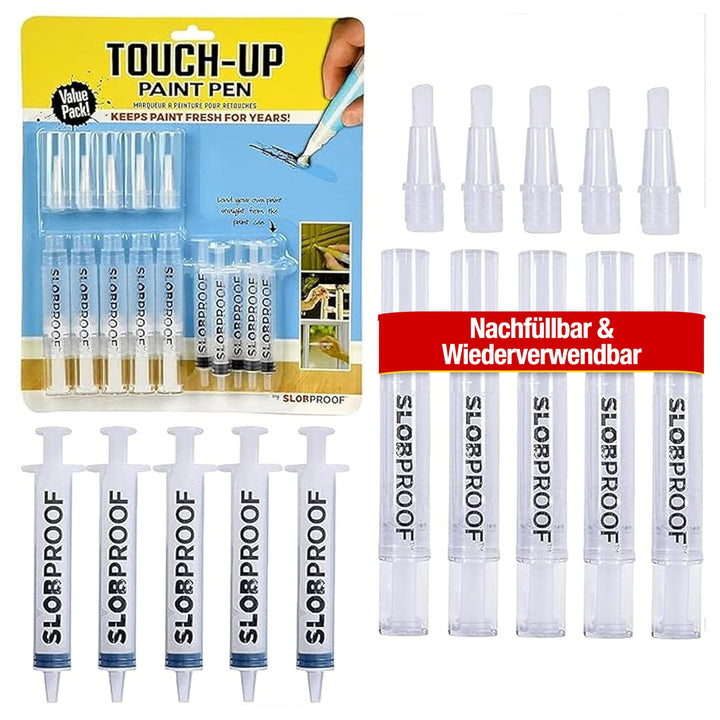 Slobproof Ausbesserungsstift für Wandfarbe, Nachfüllbar & Wiederverwendbar, Sauberes Heimwerken ohne