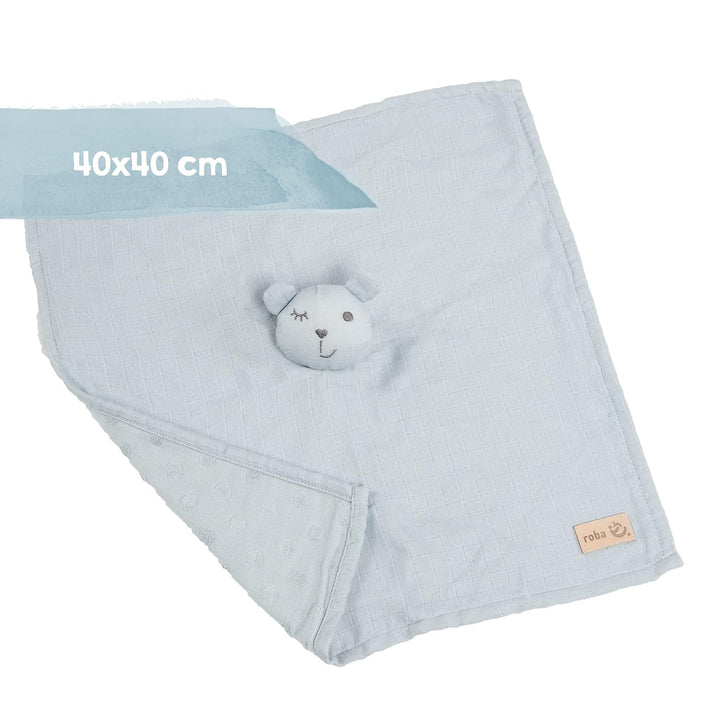 roba Geschenk Baby Pflege - Set zur Geburt - Handtuch, Waschlappen, Schmusetuch & Decke - Bio Baumwo