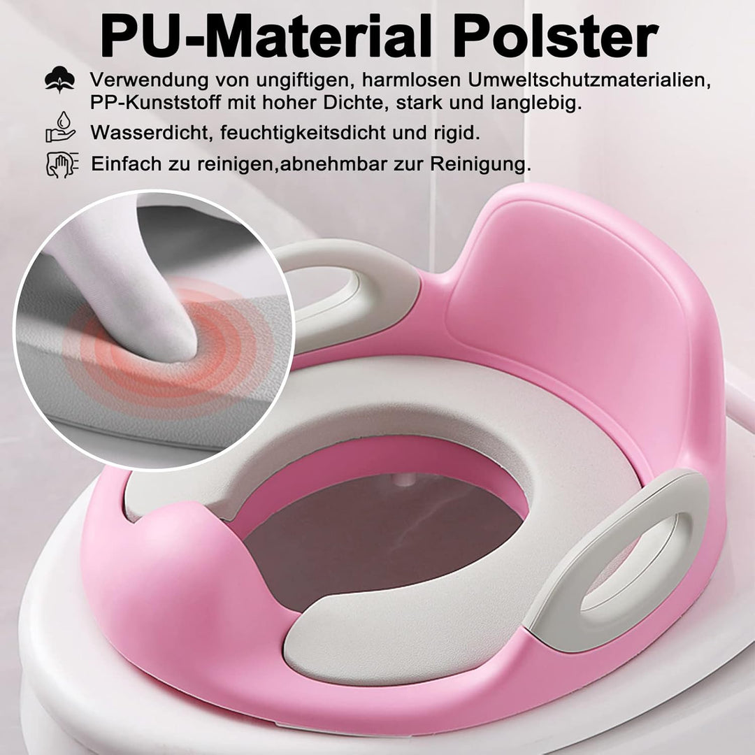 Kinder Toilettensitz WC Sitz, Baby Training Toilettentrainer, Kloaufsatz Kinder mit Anti-Rutsch Grif
