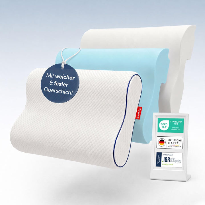 Blumtal Orthopädisches Nackenstützkissen aus Memory Foam - ergonomisches Kopfkissen mit individuelle