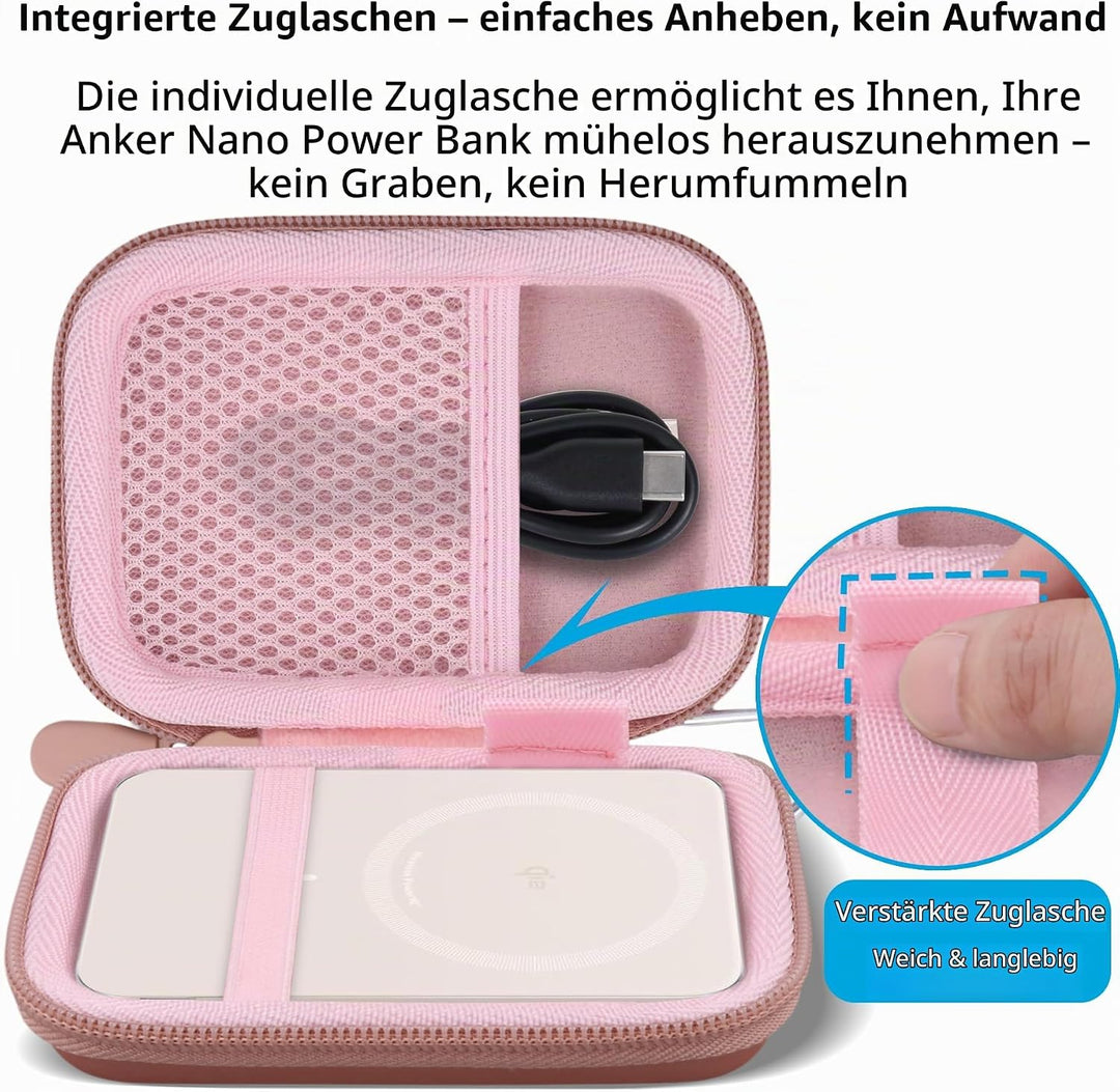 Khanka Etui für Anker Nano/MagGo PowerBank, Ultra-schlankes 5.000mAh/10.000mAh Magnetisches Akkupack