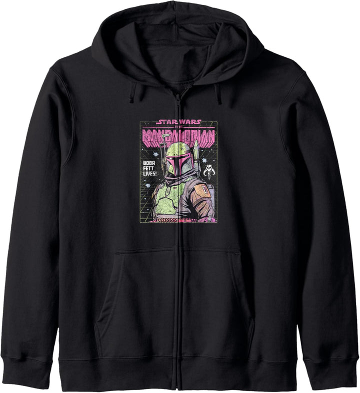Star Wars: The Mandalorian Boba Fett Neon Grid Logo Kapuzenjacke