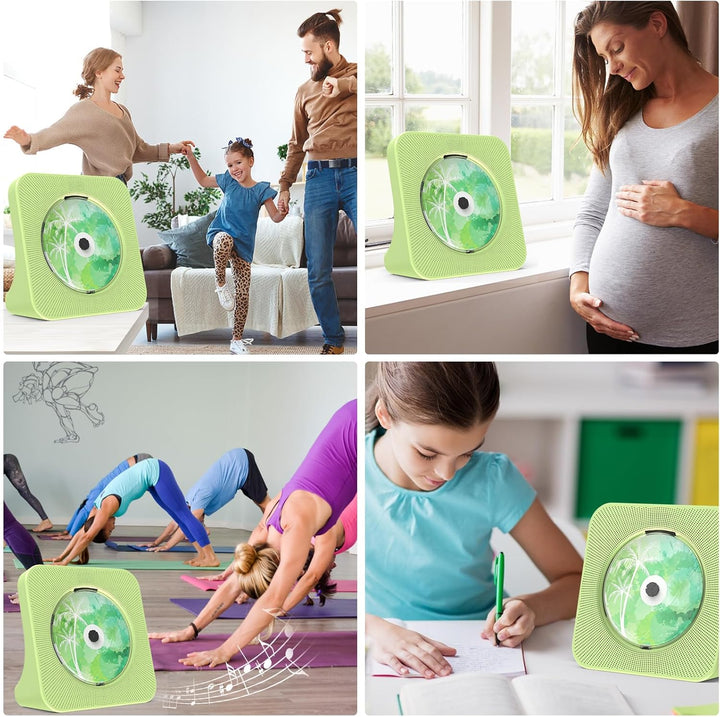 CD Player mit Lautsprecher CD-Player Bluetooth 5.0 mit Fernbedienung Staubschutzhülle Bildschirm FM-