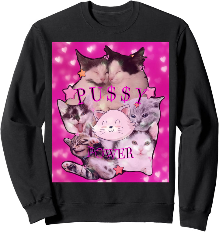 Pussy Power girly baby kittens, cats Sweatshirt