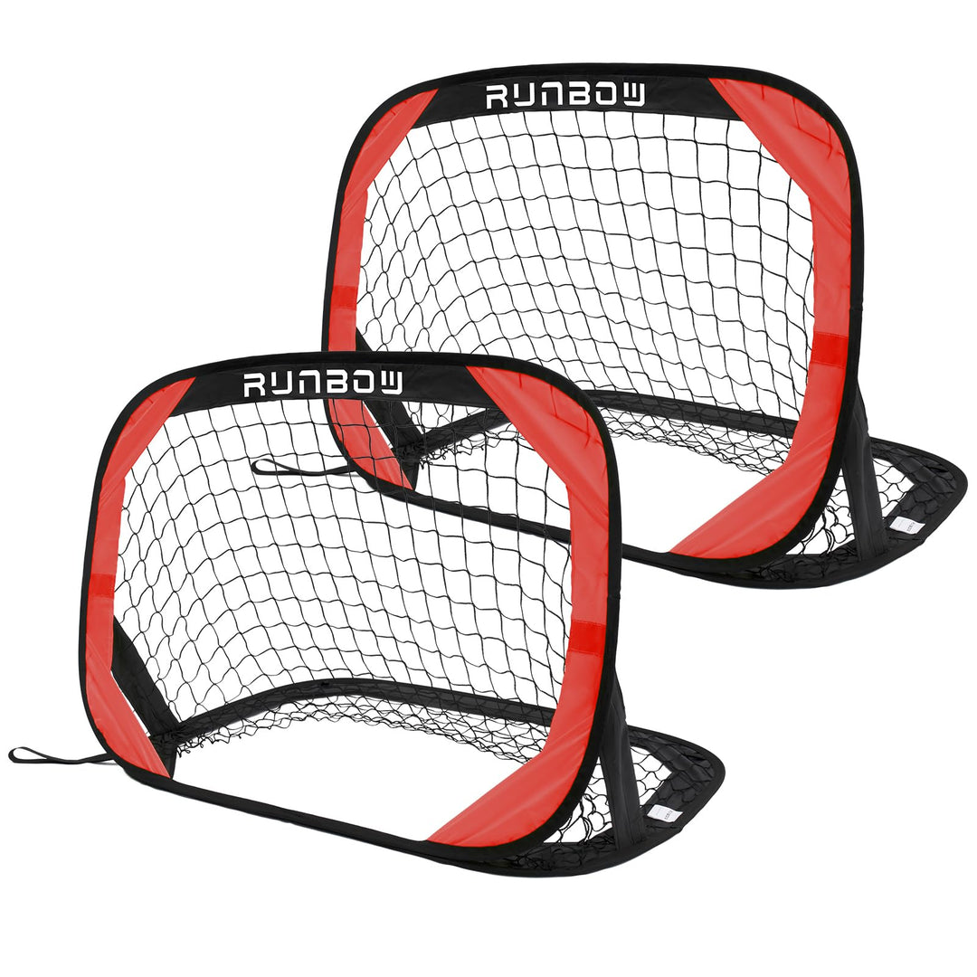 100 x 67 cm Kinder Fussballtor mit Tragebeutel, tragbares Pop-up-Fussballnetz für Hinterhoftraining,