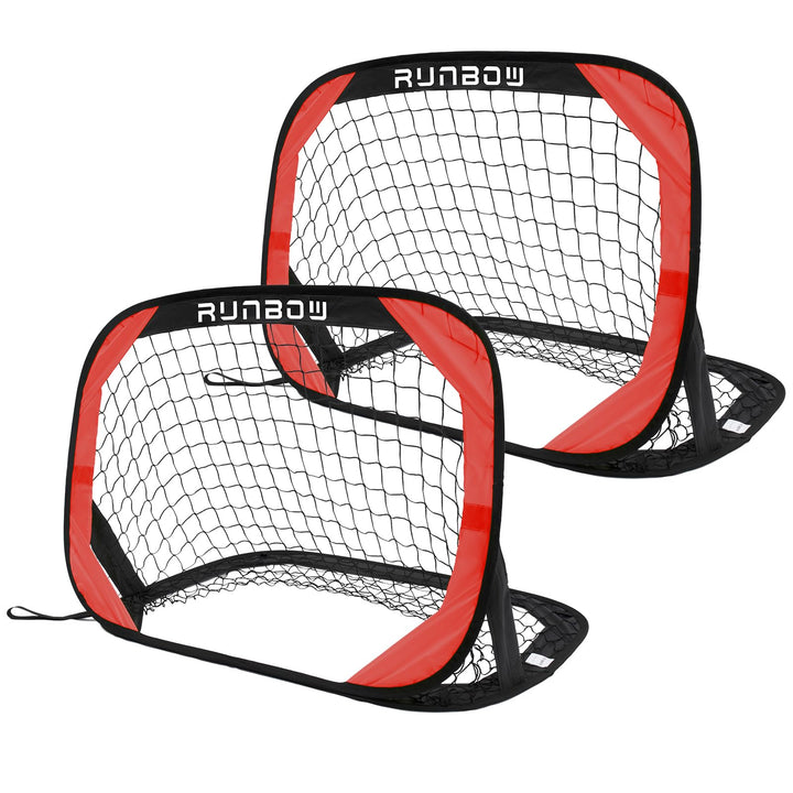 100 x 67 cm Kinder Fussballtor mit Tragebeutel, tragbares Pop-up-Fussballnetz für Hinterhoftraining,