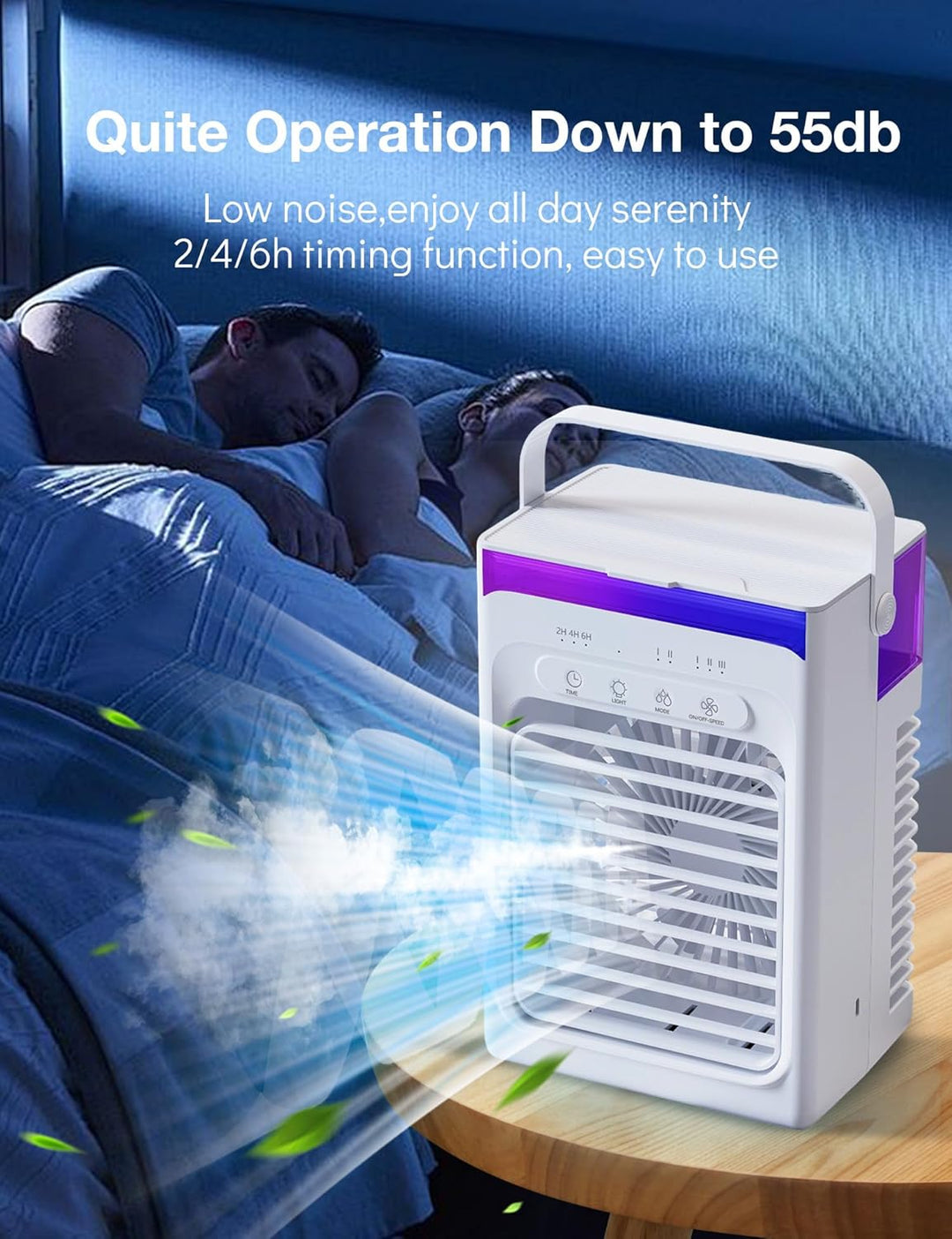 Mini klimaanlage mobil, Luftkühler, 4-in-1 Mobile Klimaanlage klein, Ventilator mit Kühlung, Kühlven