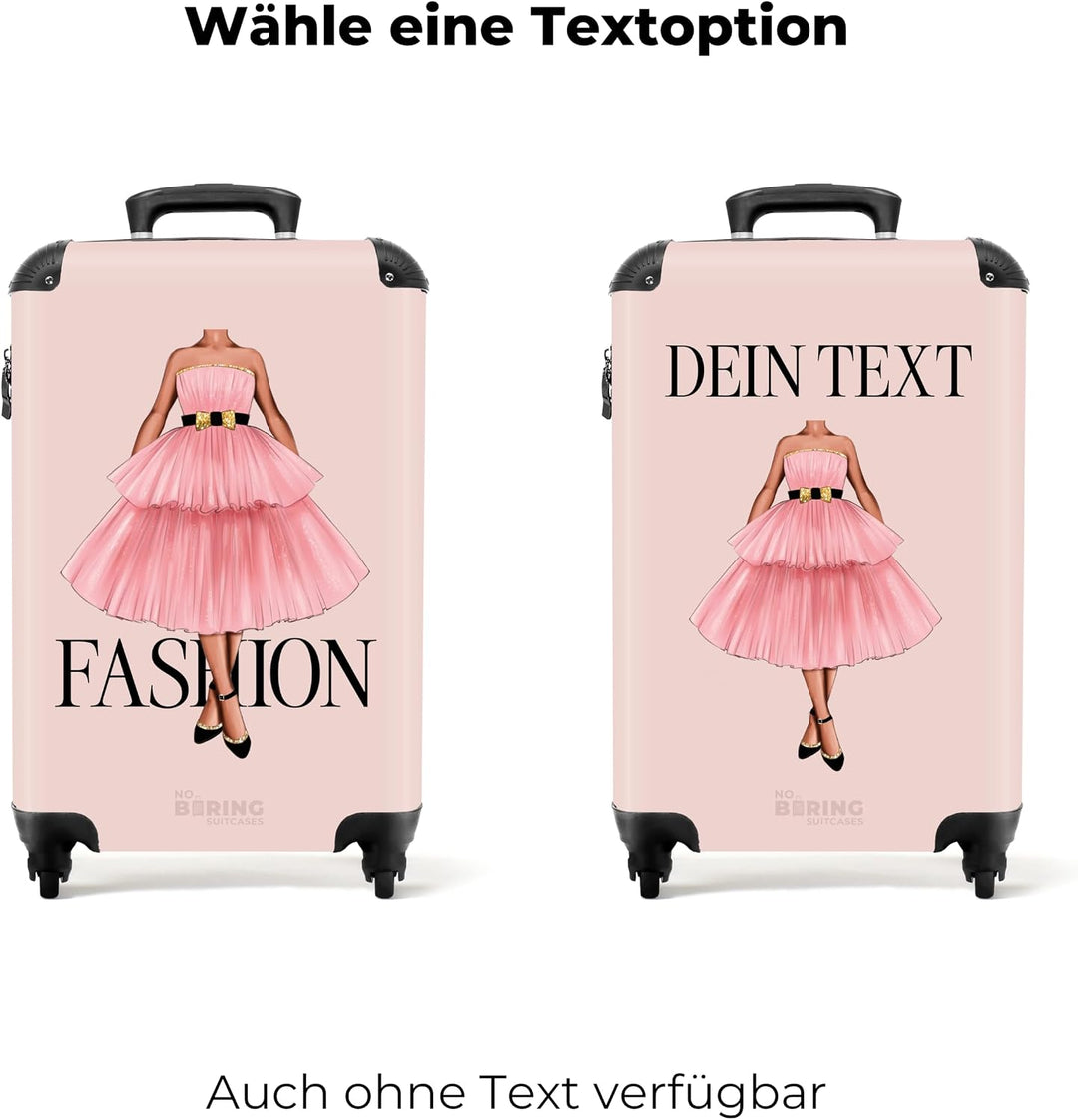 NoBoringSuitcases.com® Handgepäck Koffer 55x40x20 Personalisiert - Reisekoffer mit Rollen, Leichtgew
