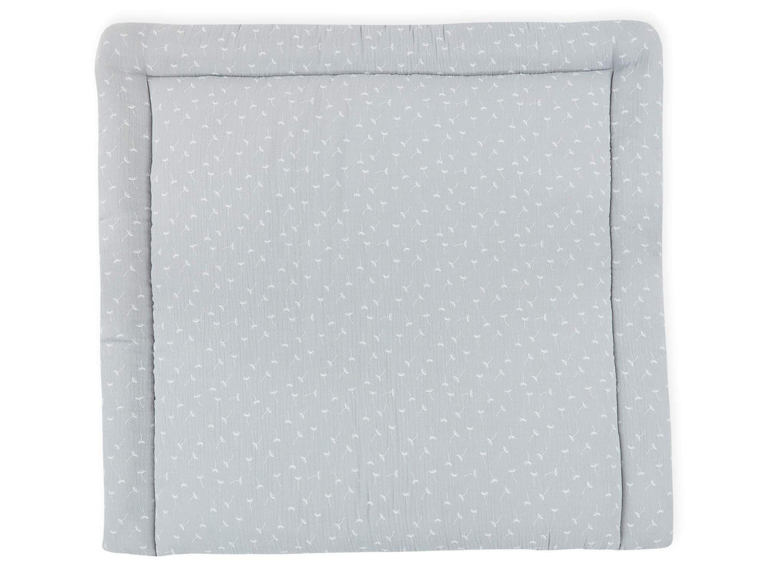 KraftKids Wickelauflage in Musselin grau Pusteblumen, Wickelunterlage 85x75 cm (BxT), Wickelkissen 8