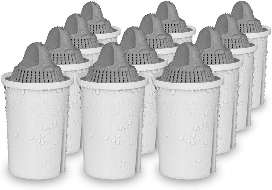 PearlCo - Protect+ classic Pack 12 Filterkartuschen für sehr hartes Wasser - passt zu Brita Classic
