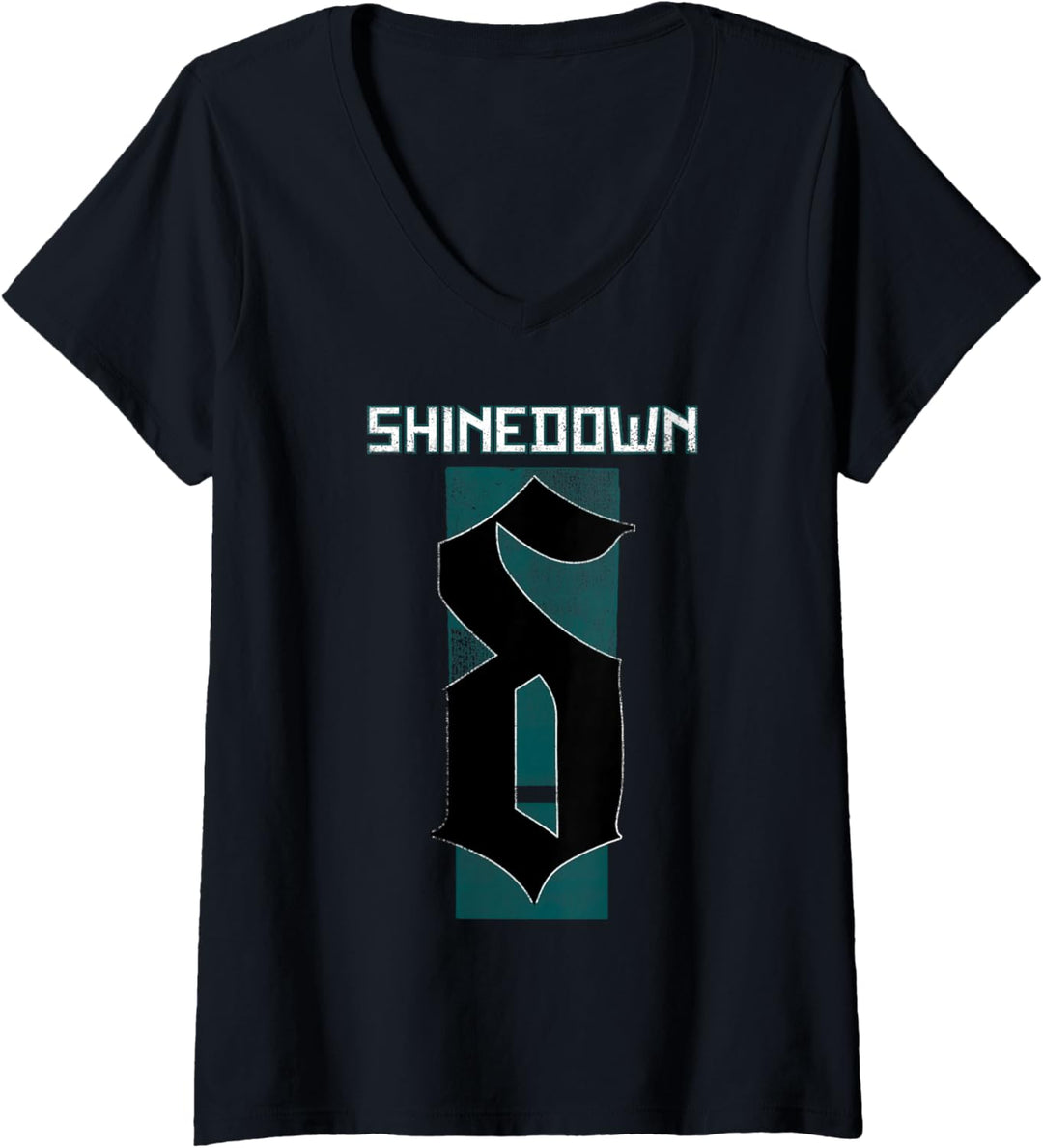 Shinedown Kreis mit vier Buchstaben T-Shirt mit V-Ausschnitt