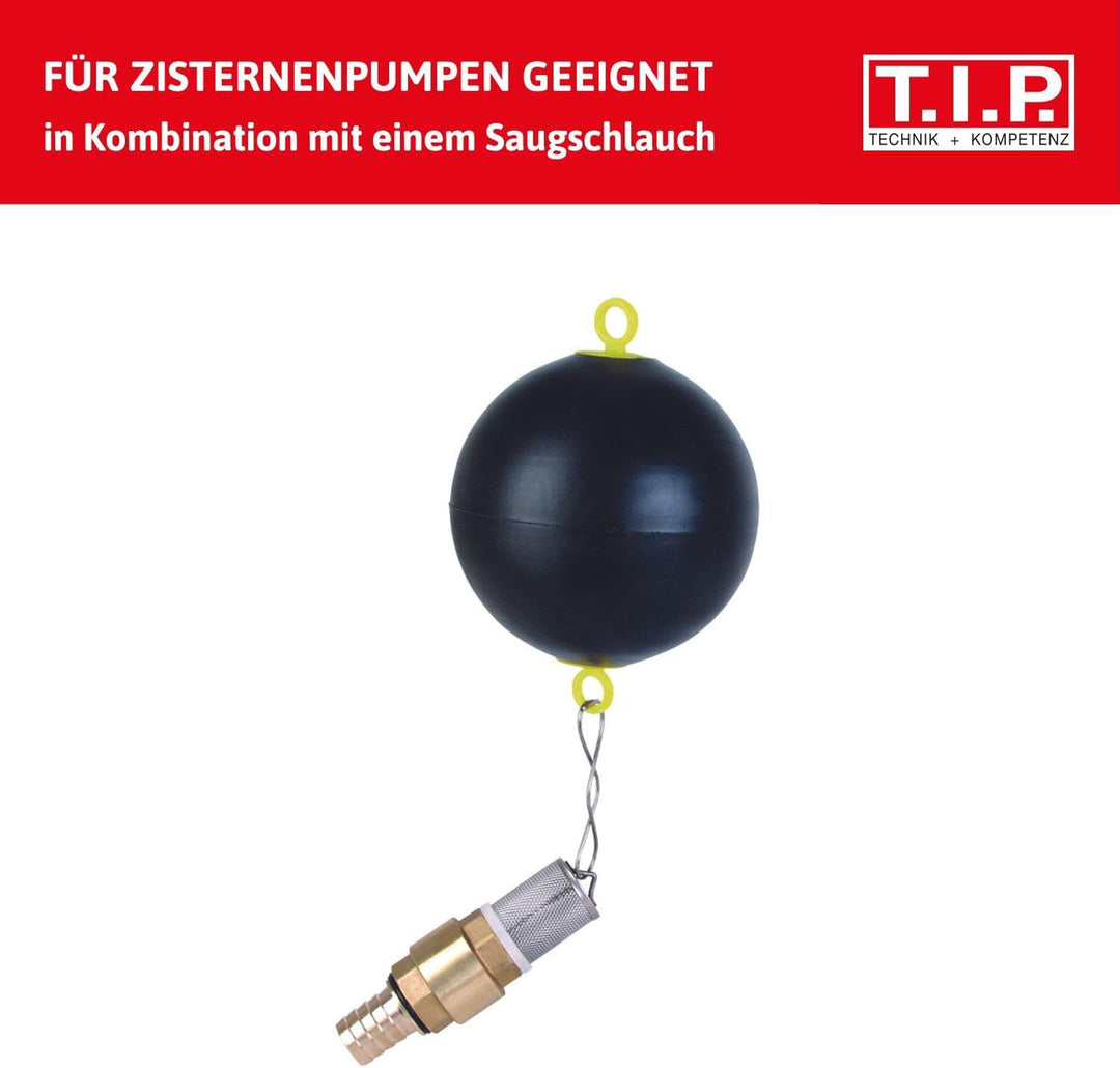 T.I.P. Ballschwimmer mit Fussventil (Schwimmende Entnahme von Zisternen, Behältern, Brunnen, Verhind