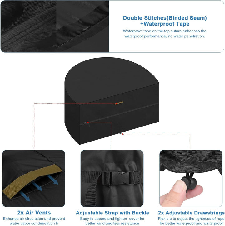 VANSHEIM Sonneninsel Abdeckung Halbrund Abdeckplane Liegeinsel Halbrund Abdeckplane Sonneninsel Wass