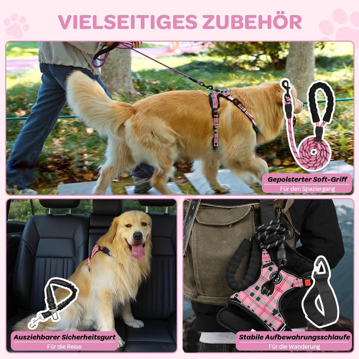 FURRYFECTION Anti Zug Hundegeschirr, Brustgeschirr kleine Hunde Sicherheitsgeschirr Welpen, Antizugg
