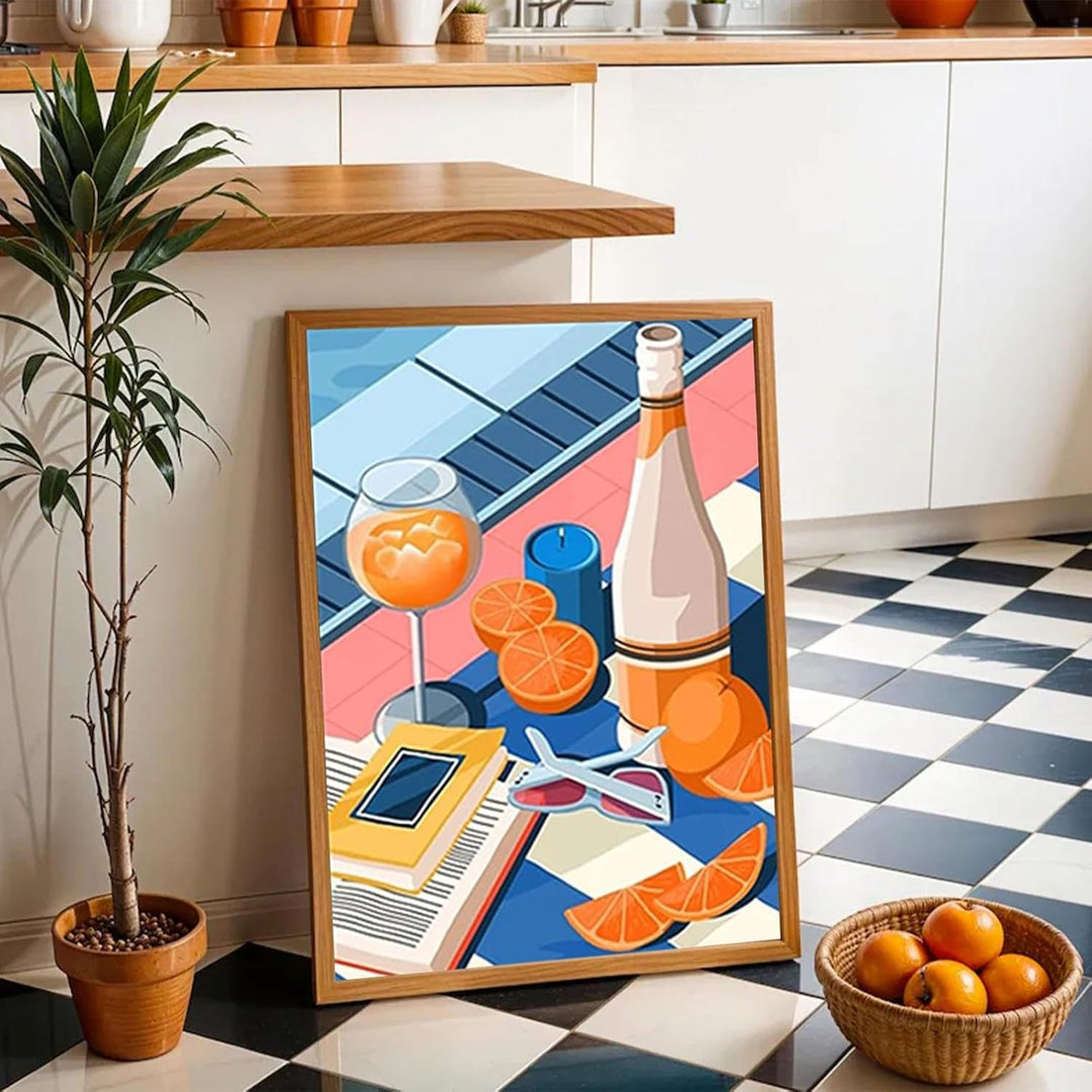 JATOK 6 Stück Malen Nach Zahlen Erwachsene, DIY NachmittagsteeGemälde für Anfänger, Handgemalt Ölgem