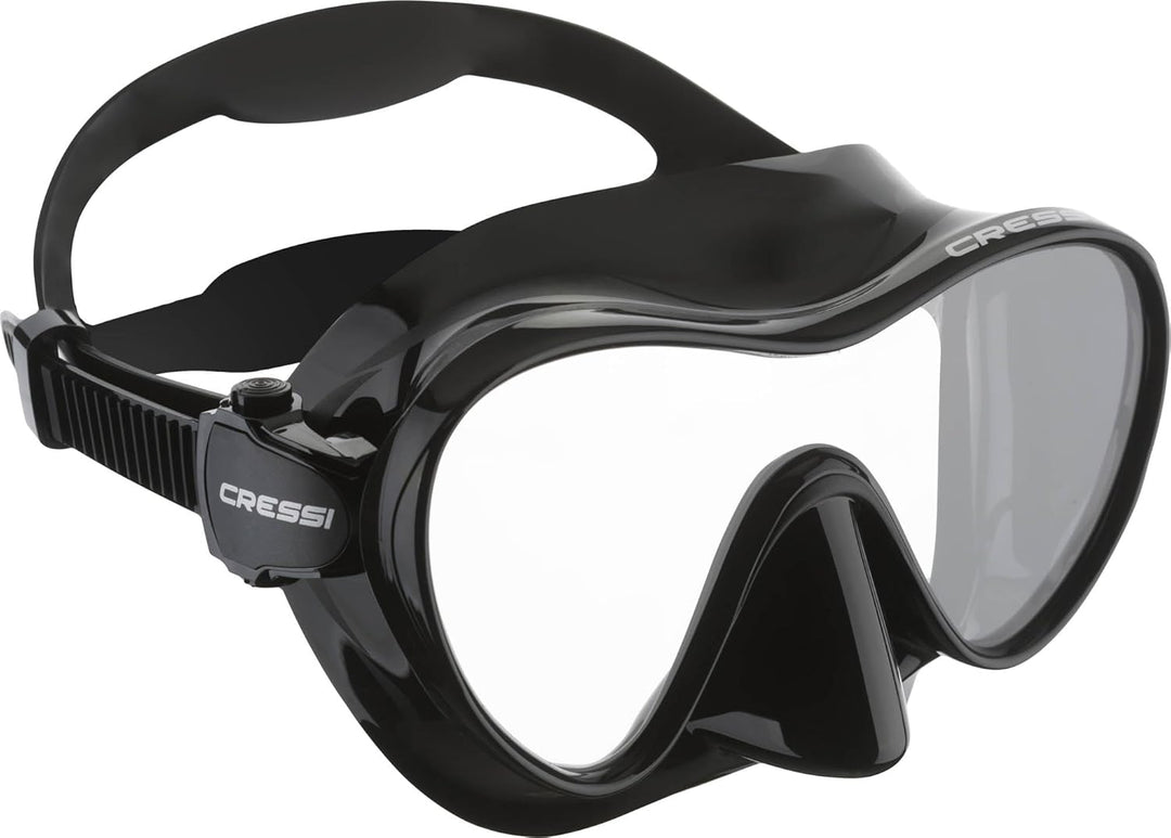 Cressi Tauchen und Schnorcheln Rahmenlose Tauchermaske Schwarz, Schwarz