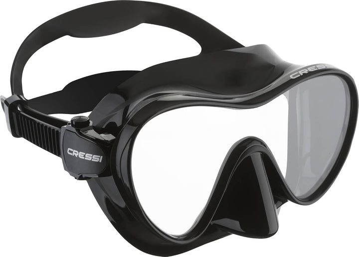 Cressi Tauchen und Schnorcheln Rahmenlose Tauchermaske Schwarz, Schwarz