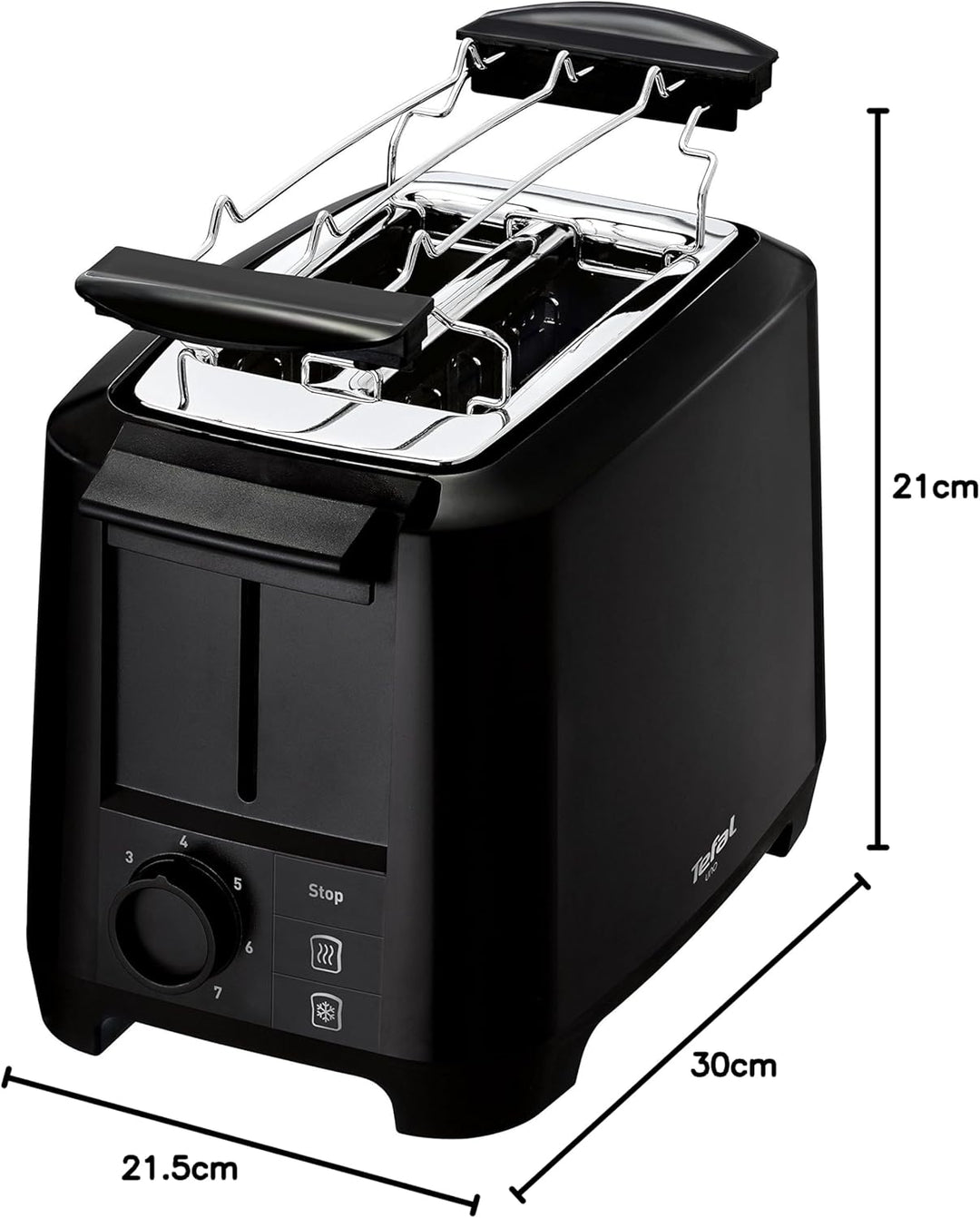 Tefal Uno TT1408 Scheibentoaster, 7 Bräunungsstufen (800 Watt) schwarz