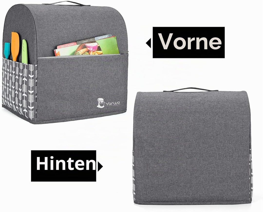Yarwo Abdeckhaube Kompatibel mit Kitchen Aid Küchenmaschine Zubehör, Schutzhülle mit Oberem Griff fü